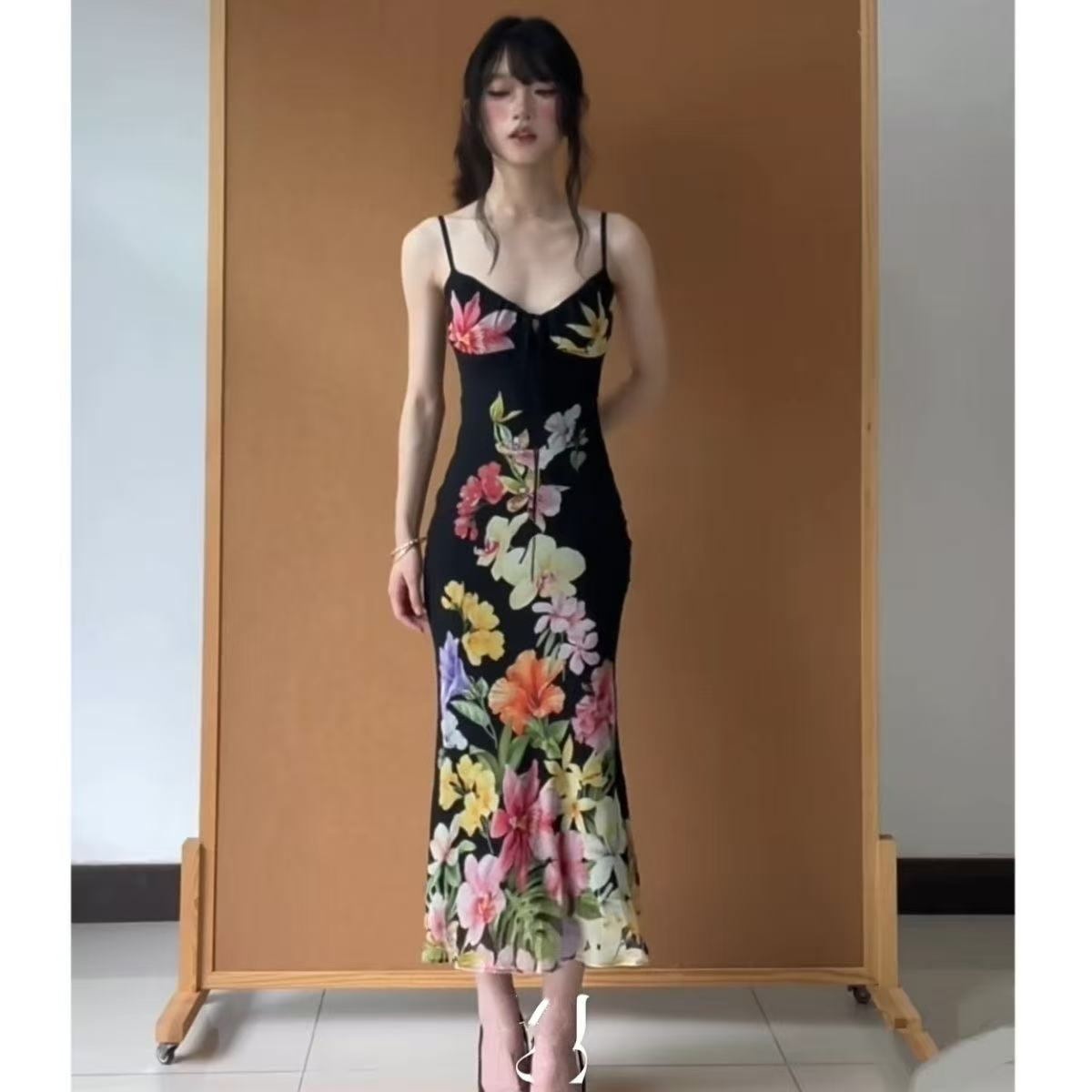 Abito Halter Retrò con Motivo  - Tropic Strap Vintage recensione e prezzo